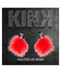 KINK - PINZAS PARA PEZONES CON PLUMA ROJO 7 CM