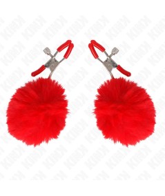 KINK - PINZAS PARA PEZONES CON POMPÓN ROJO 6 CM