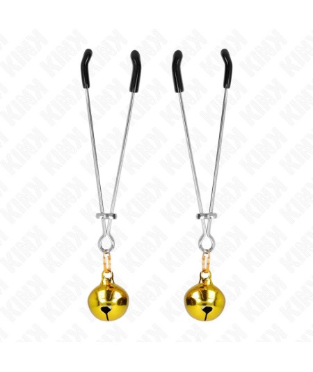 KINK - PINZAS PARA PEZONES FINA CON CASCABEL DORADO 7 CM