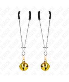 KINK - PINZAS PARA PEZONES FINA CON CASCABEL DORADO 7 CM