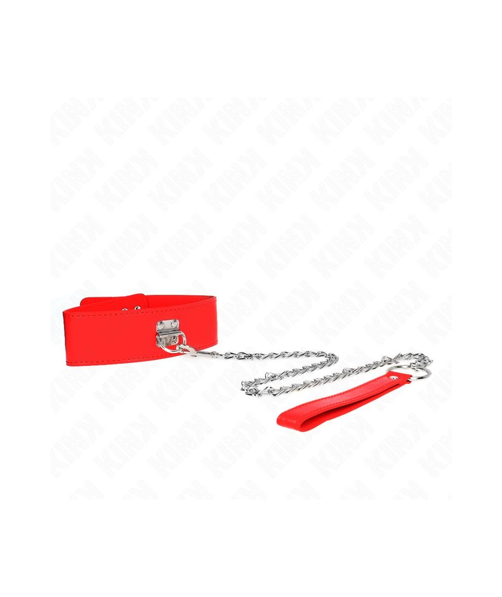 KINK - COLLAR CON CORREA 65 CM ANCHO ROJO AJUSTABLE 33.5-41 CM X 5 CM