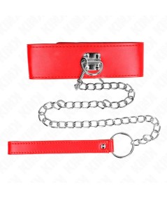 KINK - COLLAR CON CORREA 65 CM ANCHO ROJO AJUSTABLE 33.5-41 CM X 5 CM