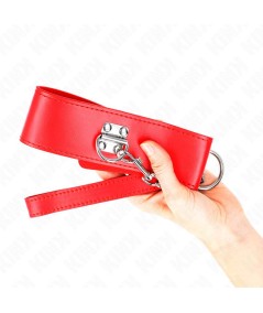 KINK - COLLAR CON CORREA 65 CM ANCHO ROJO AJUSTABLE 33.5-41 CM X 5 CM