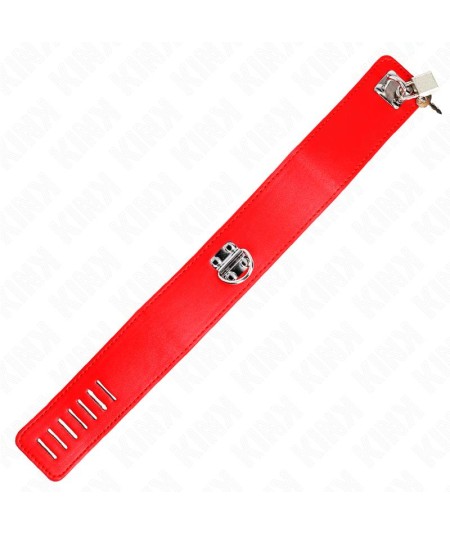 KINK - COLLAR CON CORREA 65 CM ANCHO ROJO AJUSTABLE 33.5-41 CM X 5 CM