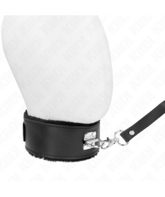 KINK - COLLAR CON CORREA 116 CM DE PIEL NEGRO AJUSTABLE 40-48 CM X 6 CM