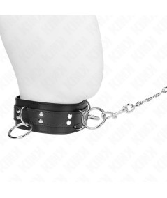 KINK - COLLAR CON CORREA 80 CM ESCLAVITUD 3 ANILLOS 53 X 5 CM