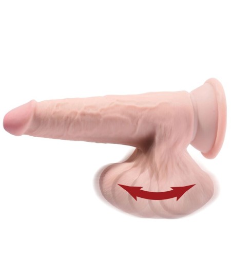 KING COCK - PLUS 3D DILDO SWINGING BALLS 20.3 CM