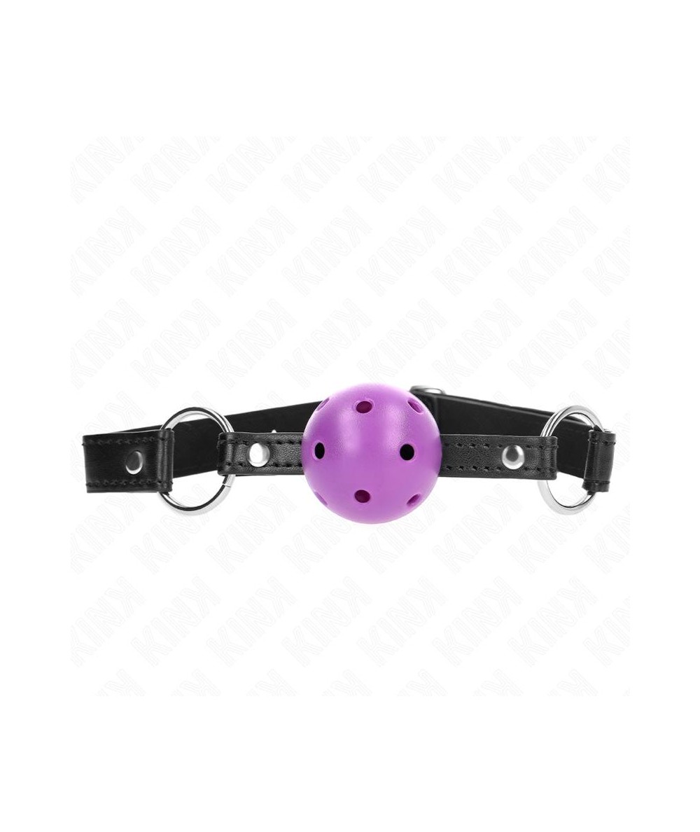 KINK - MORDAZA DE BOLA 4.5 CM MORADO DURA HUECA 63.5 X 2 CM