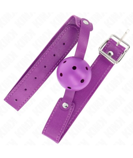 KINK - MORDAZA DE BOLA 4.5 CM TRANSPIRABLE MORADO 65 x 2.5 CM