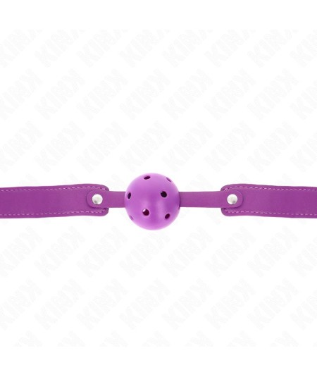 KINK - MORDAZA DE BOLA 4.5 CM TRANSPIRABLE MORADO 65 x 2.5 CM