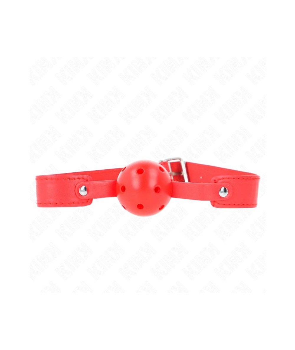 KINK - MORDAZA DE BOLA 4.5 CM TRANSPIRABLE ROJO 65 x 2.5 CM