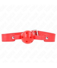 KINK - MORDAZA DE BOLA 4.5 CM TRANSPIRABLE ROJO 65 x 2.5 CM