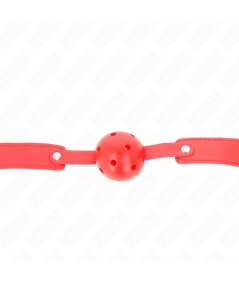 KINK - MORDAZA DE BOLA 4.5 CM TRANSPIRABLE ROJO 65 x 2.5 CM