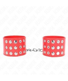 KINK - MUÑEQUERAS CON CIERRE A PRESIÓN AJUSTABLE ROJO 19-24 CM X 5.5 CM