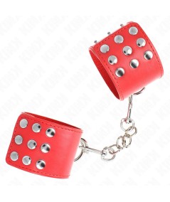 KINK - MUÑEQUERAS CON CIERRE A PRESIÓN AJUSTABLE ROJO 19-24 CM X 5.5 CM