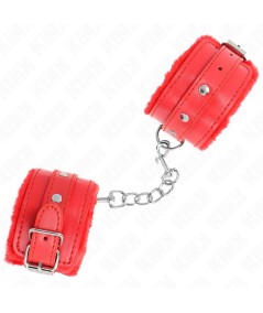 KINK - MUÑEQUERAS FORRADAS PREMIUM ROJO CON CORREA ROJO AJUSTABLE 17-29 CM X 6 CM