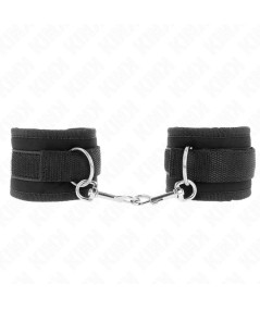 KINK - MUÑEQUERAS NYLON NEGRO MODELO 2 AJUSTABLE 18-35 CM X 6 CM