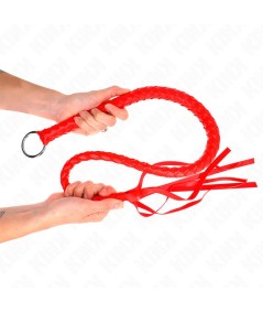 KINK - LÁTIGO DE SERPIENTE CON ANILLO DE MANO ROJO 65 CM