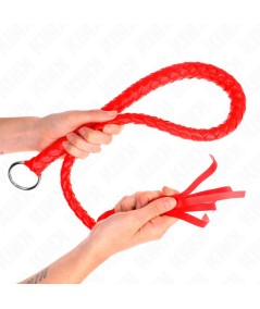 KINK - LÁTIGO DE SERPIENTE CON ANILLO DE MANO ROJO 65 CM