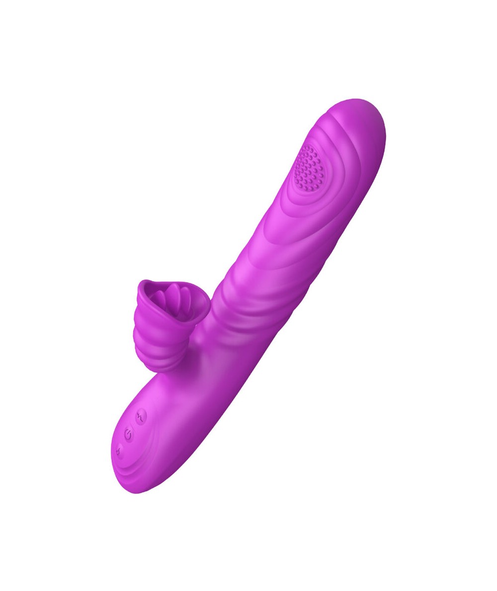 ARMONY - ANGELIA VIBRADOR MULTIFUNCION CON LENGUA ESTIMULADORA EFECTO CALOR VIOLETA