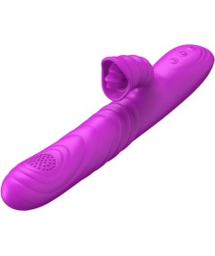 ARMONY - ANGELIA VIBRADOR MULTIFUNCION CON LENGUA ESTIMULADORA EFECTO CALOR VIOLETA