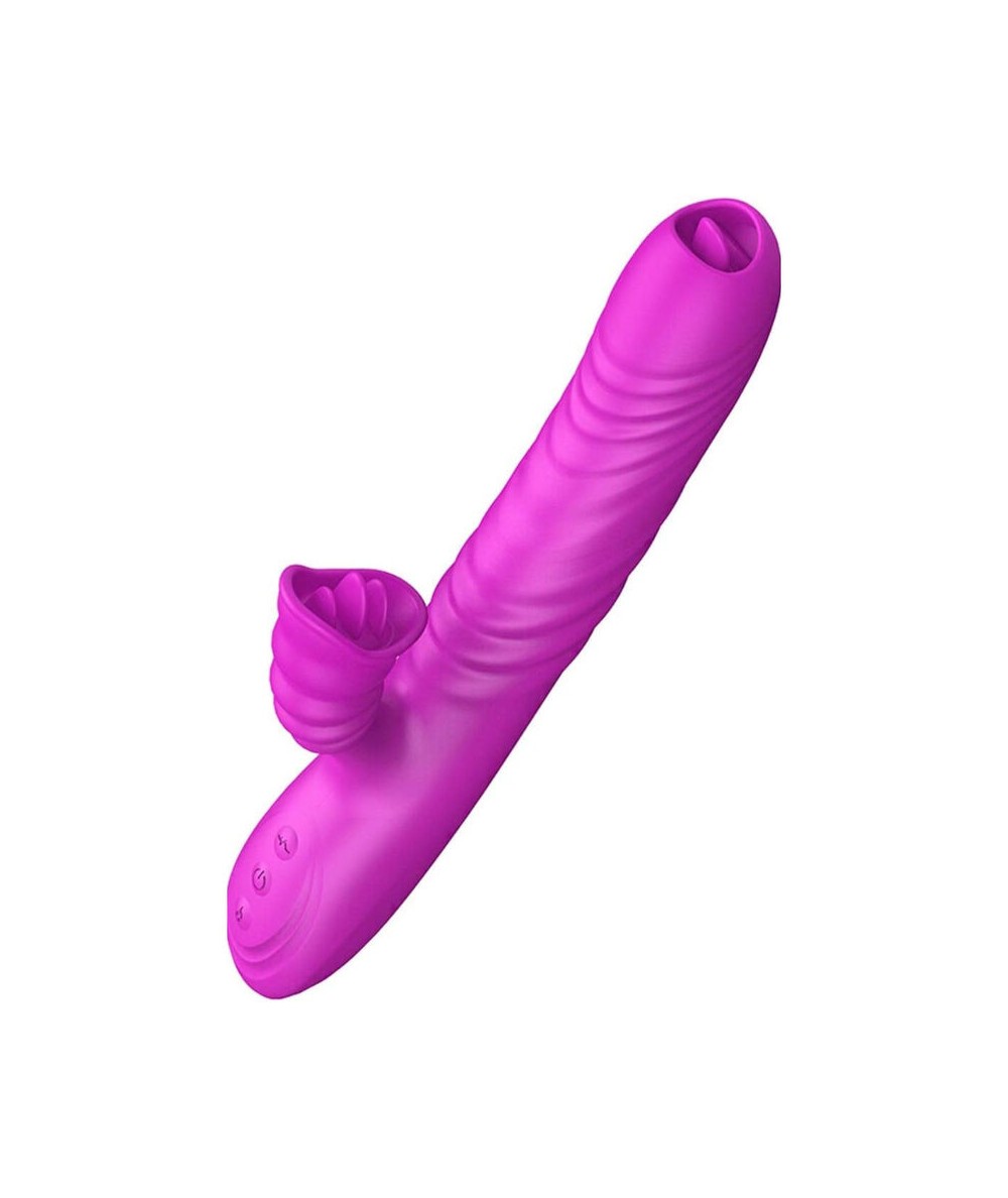 ARMONY - ANGELIA VIBRADOR MULTIFUNCION DOBLE LENGUA EFECTO CALOR VIOLETA