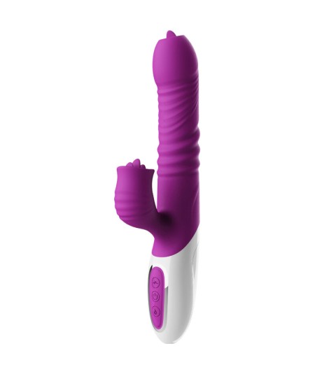 ARMONY - VIBRADOR & THRUSTING DOBLE LENGUA EFECTO CALOR VIOLETA