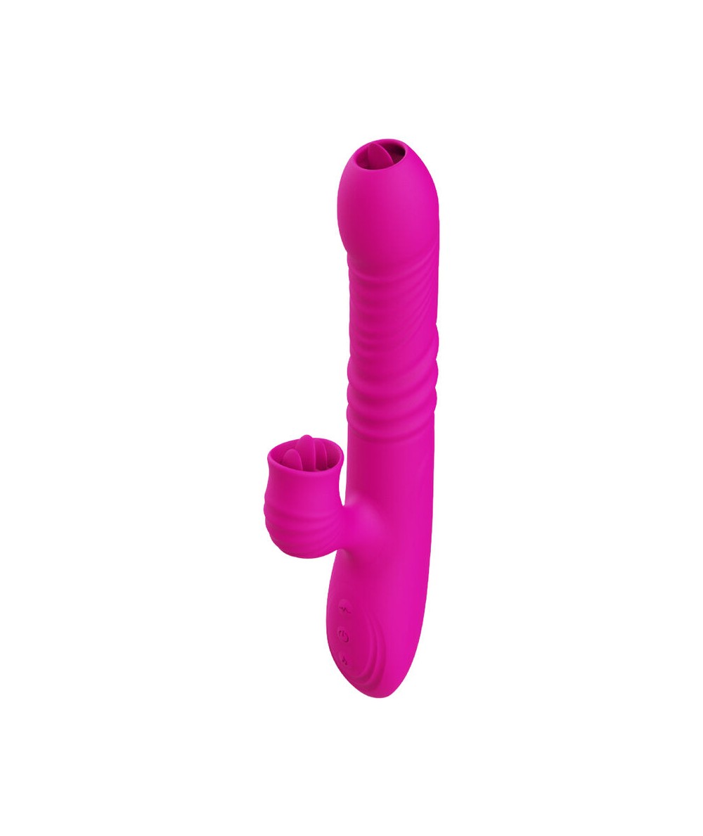 ARMONY - FANNY VIBRADOR MULTIFUNCION DOBLE LENGUA EFECTO CALOR FUCSIA