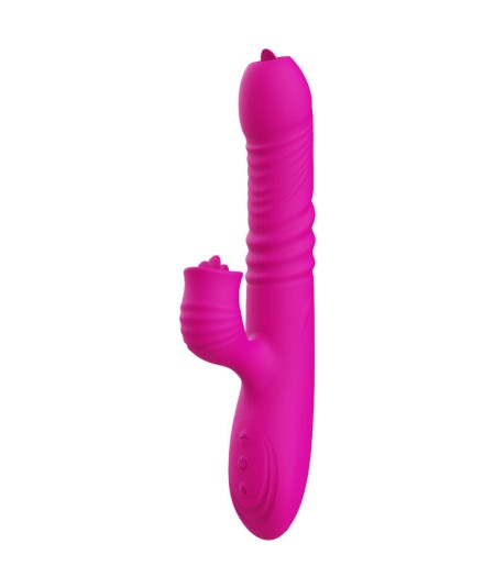 ARMONY - FANNY VIBRADOR MULTIFUNCION DOBLE LENGUA EFECTO CALOR FUCSIA