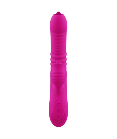 ARMONY - FANNY VIBRADOR MULTIFUNCION DOBLE LENGUA EFECTO CALOR FUCSIA