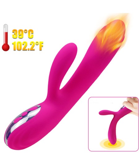 ARMONY - VIBRADOR & ESTIMULADOR FLEXIBLE EFECTO CALOR FUCSIA