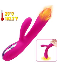 ARMONY - VIBRADOR & ESTIMULADOR FLEXIBLE EFECTO CALOR FUCSIA