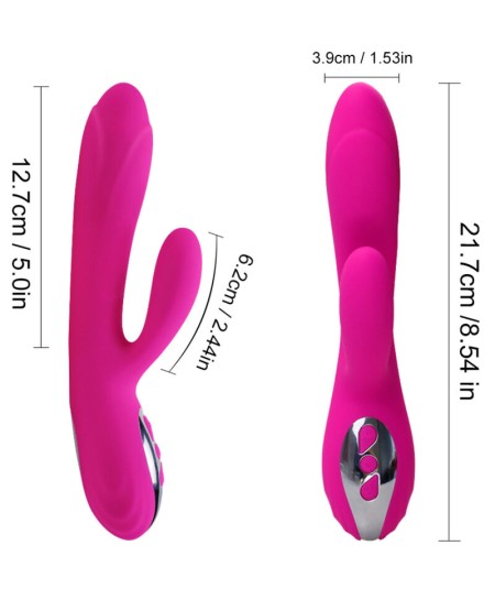 ARMONY - VIBRADOR & ESTIMULADOR FLEXIBLE EFECTO CALOR FUCSIA