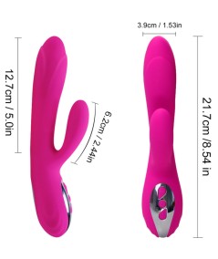 ARMONY - VIBRADOR & ESTIMULADOR FLEXIBLE EFECTO CALOR FUCSIA