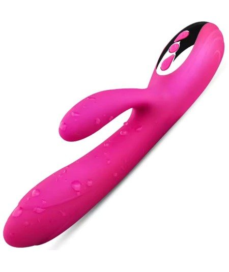 ARMONY - VIBRADOR & ESTIMULADOR FLEXIBLE EFECTO CALOR FUCSIA