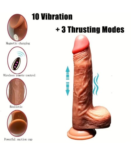 ARMONY - DILDO REALISTICO VIBRADOR & THRUSTING CONTROL REMOTO 22.5 CM