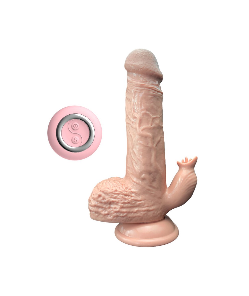 ARMONY - DILDO REALISTICO VIBRADOR & THRUSTING CON LENGUA ESTIMULADOR 19 CM