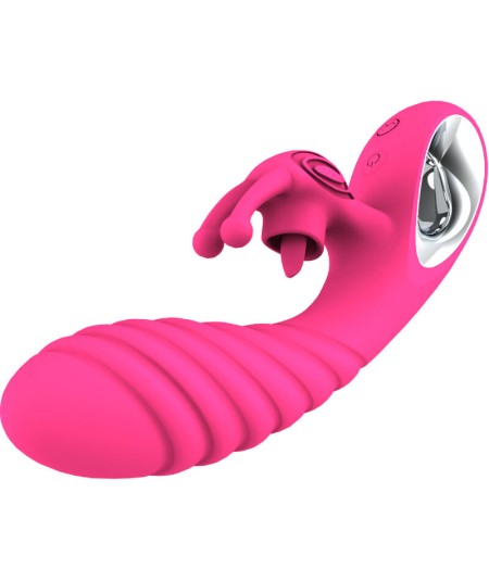 ARMONY - VICKY VIBRADOR RABBIT CON LENGUA PULL RING FUCSIA