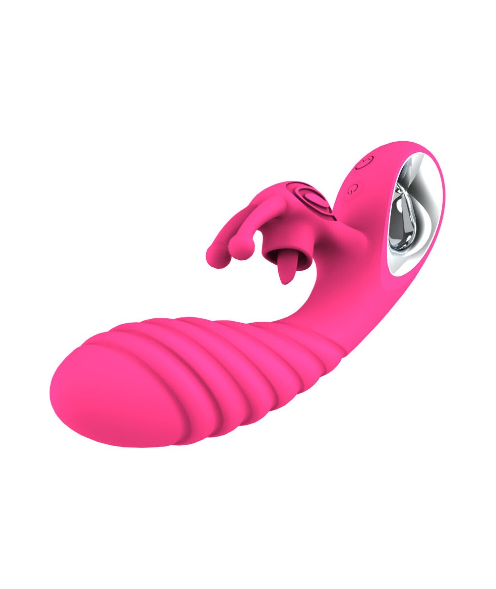 ARMONY - VICKY VIBRADOR RABBIT CON LENGUA PULL RING FUCSIA