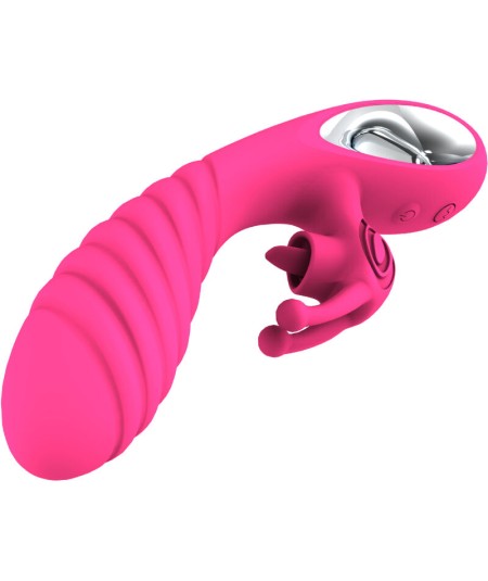 ARMONY - VICKY VIBRADOR RABBIT CON LENGUA PULL RING FUCSIA