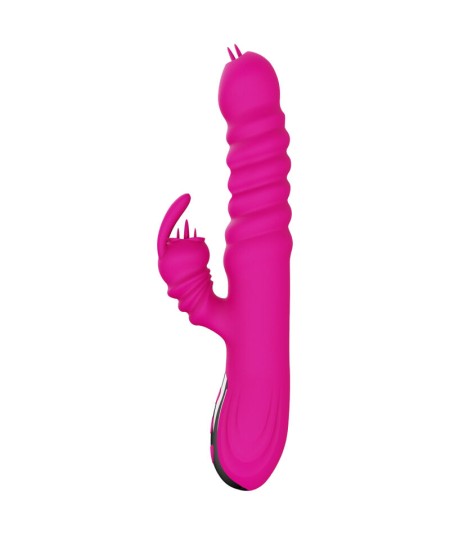 ARMONY - VIBRADOR MULTIFUNCION RABBIT DOBLE LENGUA EFECTO CALOR FUCSIA