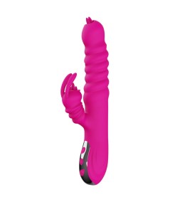 ARMONY - VIBRADOR MULTIFUNCION RABBIT DOBLE LENGUA EFECTO CALOR FUCSIA