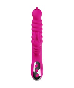 ARMONY - VIBRADOR MULTIFUNCION RABBIT DOBLE LENGUA EFECTO CALOR FUCSIA