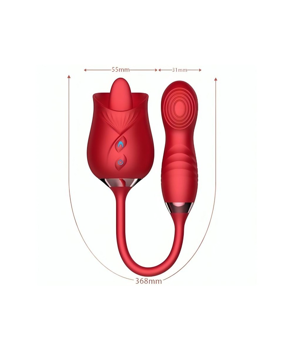 ARMONY - DELIGHT FLOWER VIBRADOR & BUMPING CON LENGUA ROJO