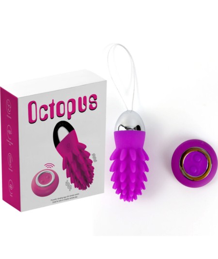 ARMONY - OCTOPUS HUEVO VIBRADOR CACTUS CONTROL REMOTO VIOLETA