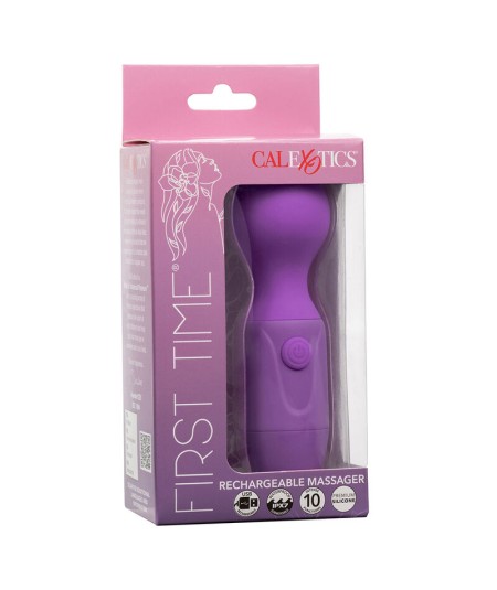 CALEXOTICS - FIRST TIME MASAJEADOR RECARGABLE 10 VIBRACIONES VIOLETA