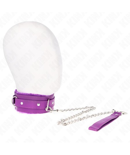 KINK - COLLAR CON CORREA 65 CM CON RESTRICCIONES MORADO AJUSTABLE 36-42 CM X 5.5 CM