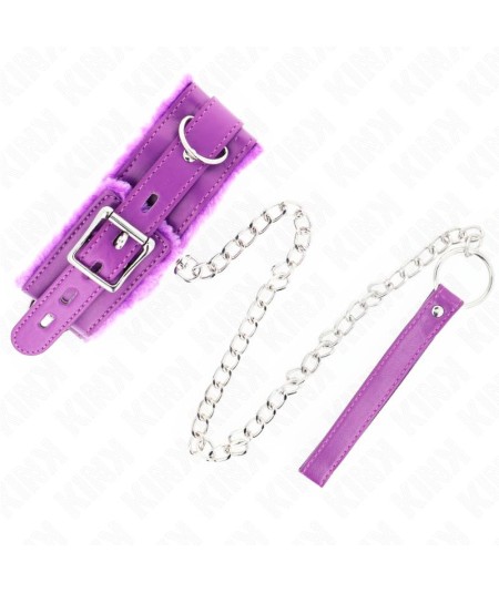 KINK - COLLAR CON CORREA 65 CM CON RESTRICCIONES MORADO AJUSTABLE 36-42 CM X 5.5 CM