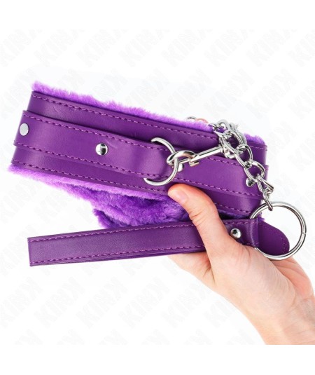 KINK - COLLAR CON CORREA 65 CM CON RESTRICCIONES MORADO AJUSTABLE 36-42 CM X 5.5 CM