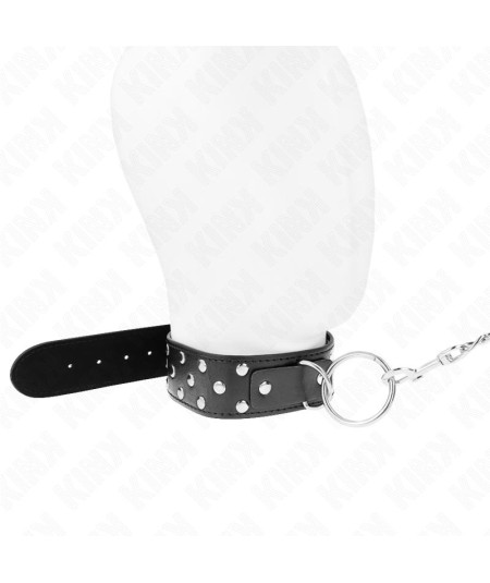 KINK - COLLAR CON CORREA 65 CM REMACHE ANILLA NEGRO AJUSTABLE 36-50 CM X 3.8 CM